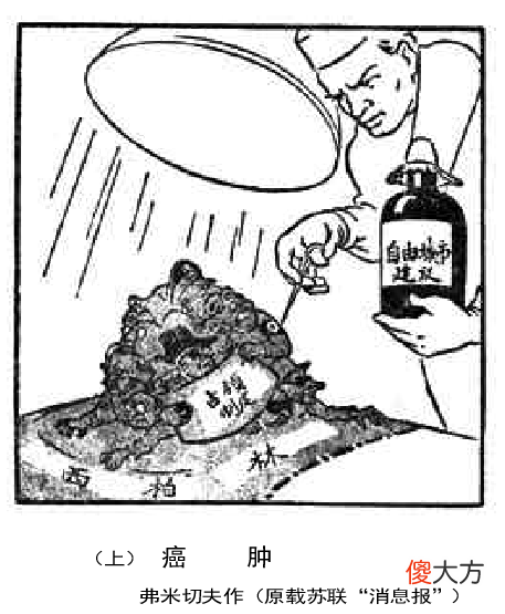 【历史故事】中苏两国一日千里突飞猛进 1958年《人民日报》上的苏联漫画