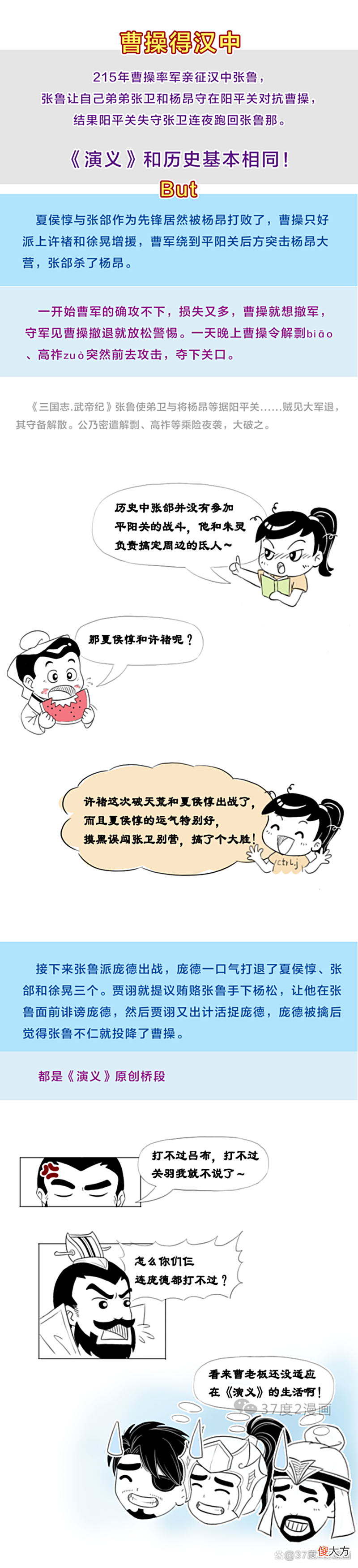 【爱历史】《演义》汉中之战vs历史汉中之战，刘备是怎么战胜曹操的？