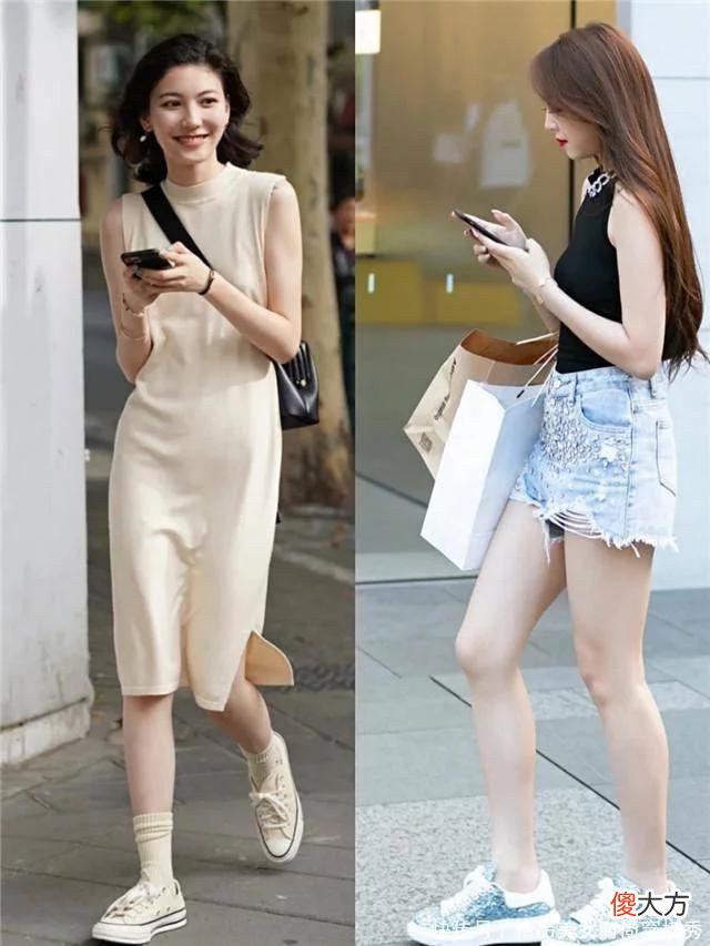 【时尚一点】太古里女生是真会穿，裙子与“运动鞋”搭配时髦又有女人味，好美