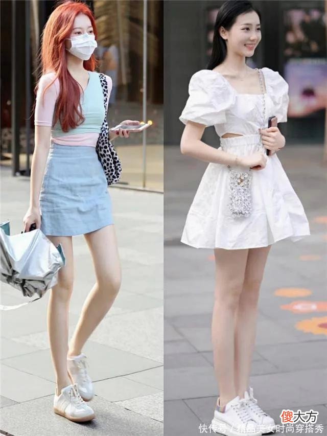 【时尚一点】太古里女生是真会穿，裙子与“运动鞋”搭配时髦又有女人味，好美