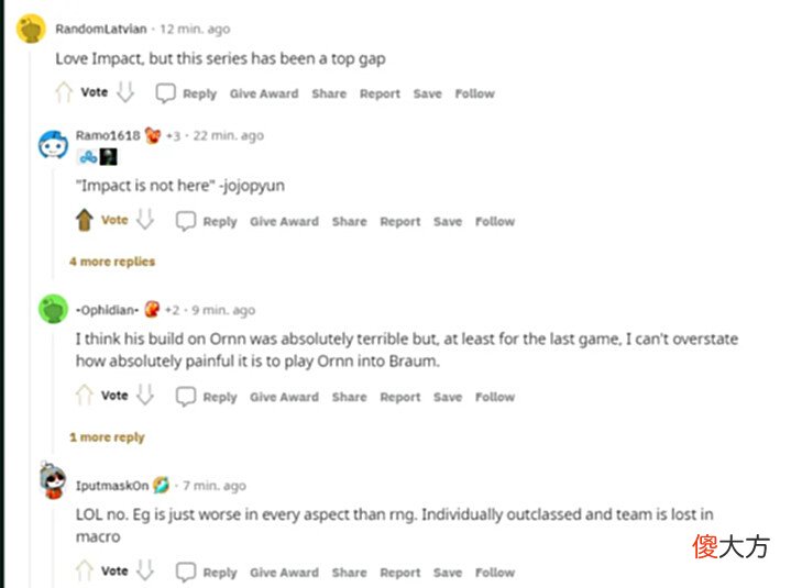 【游戏世界】[Reddit热议]Reddit评RNG晋级决赛：jojo魅惑跟奥尼尔罚篮一样；GALA犯错