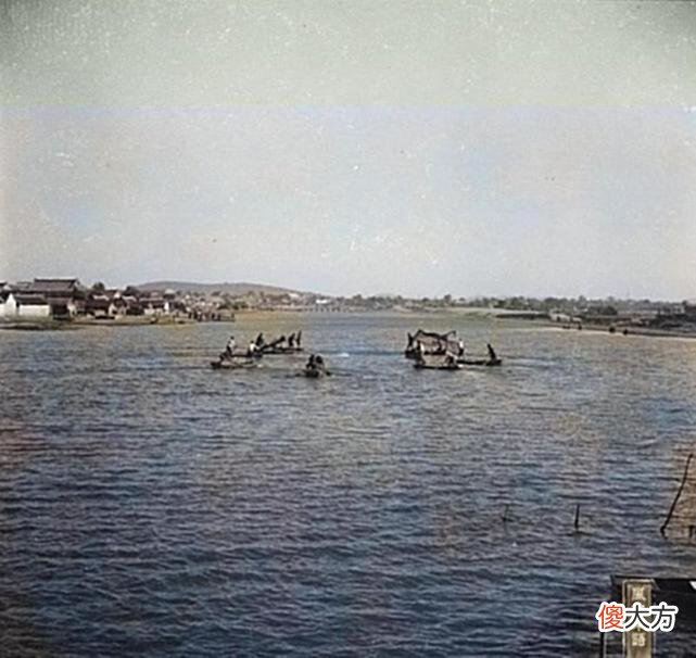 【历史故事】江苏省徐州市：民国时期（1940）古黄河利济桥边捕鱼人