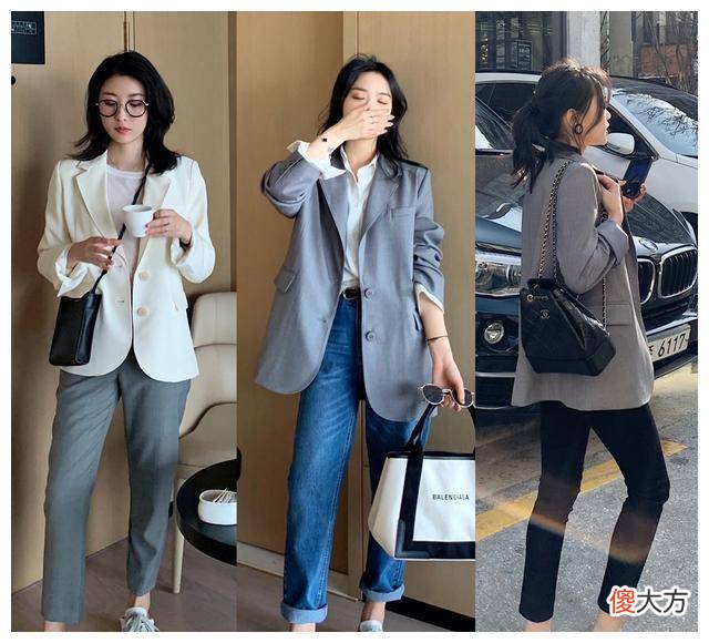 【就爱时尚】白色西装搭配牛仔裤，让你的气质瞬间“急速上升”