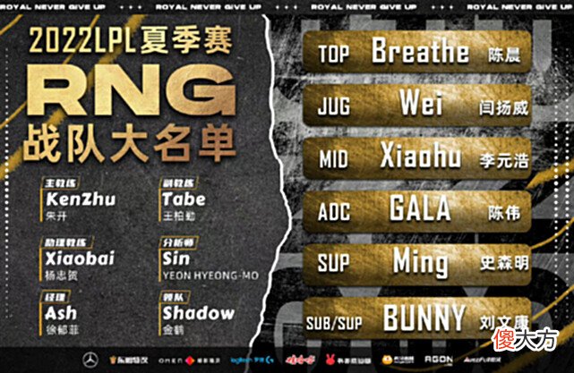 【游戏世界】RNG公布大名单！Bin和Breathe互换东家，Uzi离队