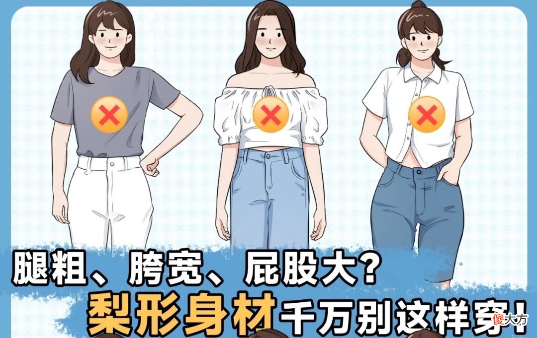 【就爱时尚】“梨形身材”如何穿衣才能遮胯显瘦？记住“七不要”，告别大粗腿