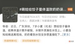 7 岁小孩给饺子“量体温”，致奶奶误食水银