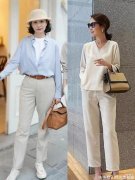 【时尚一点】50岁以上的女人，穿小白裤要露脚踝，遮肉显瘦又优雅大方