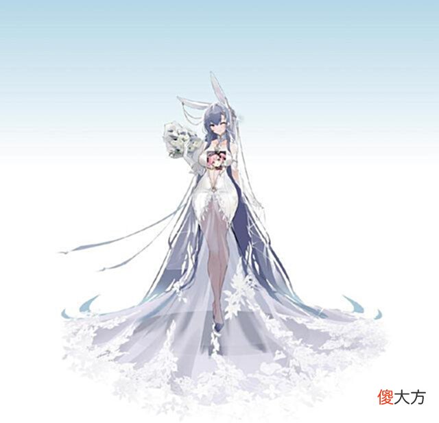 【游戏世界】碧蓝航线:UR花园婚纱正面造型公开比大凤婚纱还离谱的战斗服