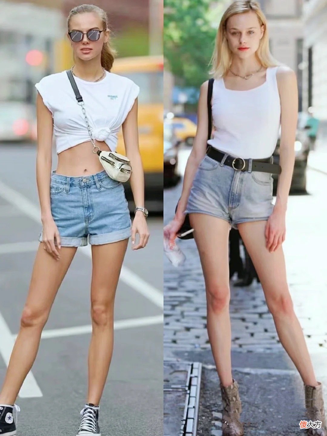 【就爱时尚】热辣时髦的姑娘，夏天都爱“超短裤”，轻松get两米八大长腿
