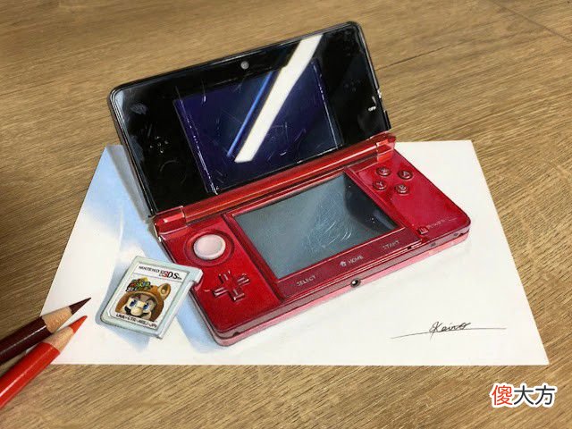 【游戏世界】立体画高手描绘任天堂3ds掌机角度变化惊人