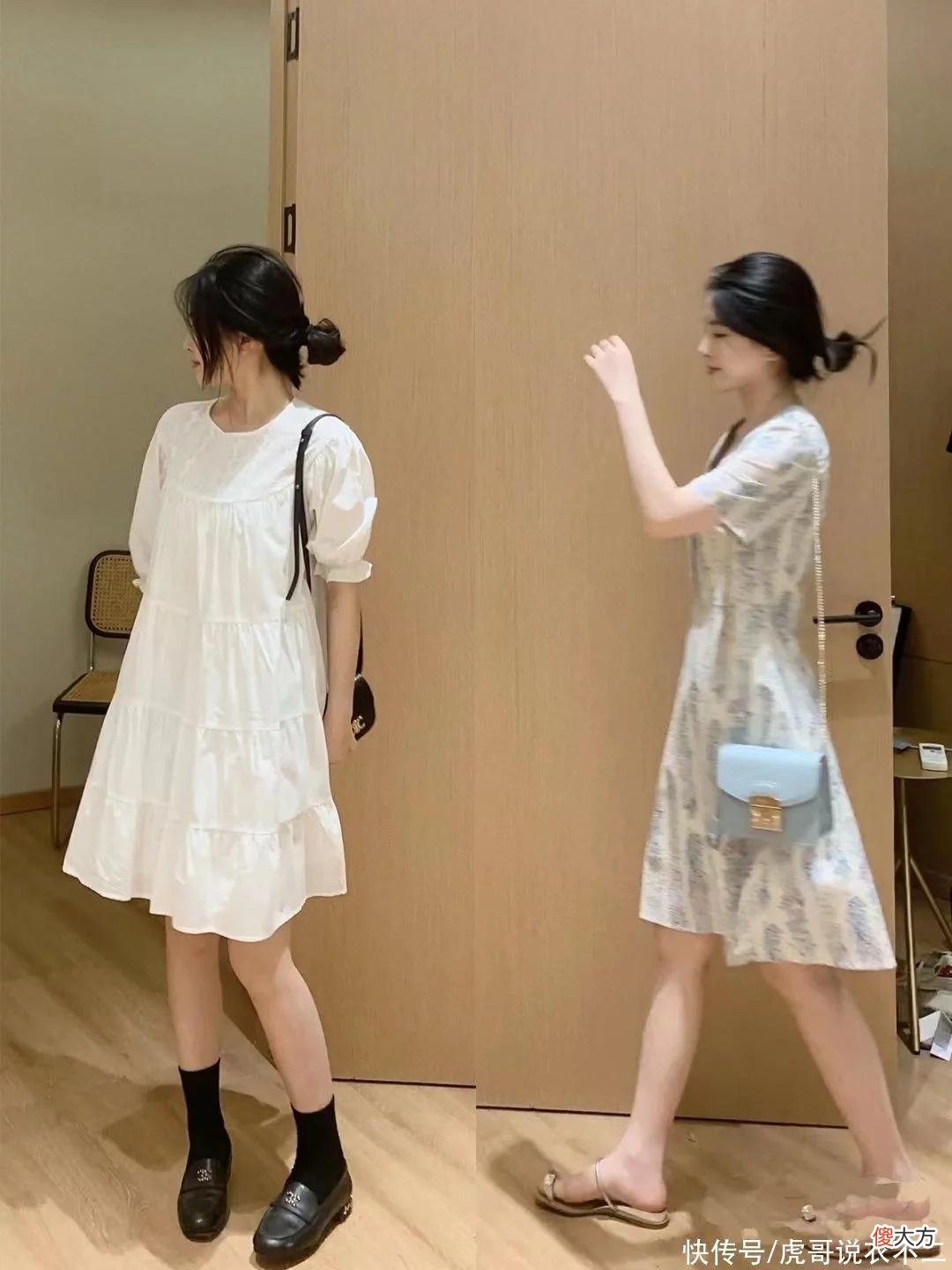 【时尚一点】小个子穿衣是露脚踝还是不露脚踝，同框出现，答案就出来了