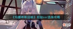 【游戏迷】《玛娜希斯回响》初始ssr选择攻略