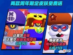 【游戏迷】荒野乱斗两周年：两款限定皮肤免费送，玩家看到宝石图标不淡定了