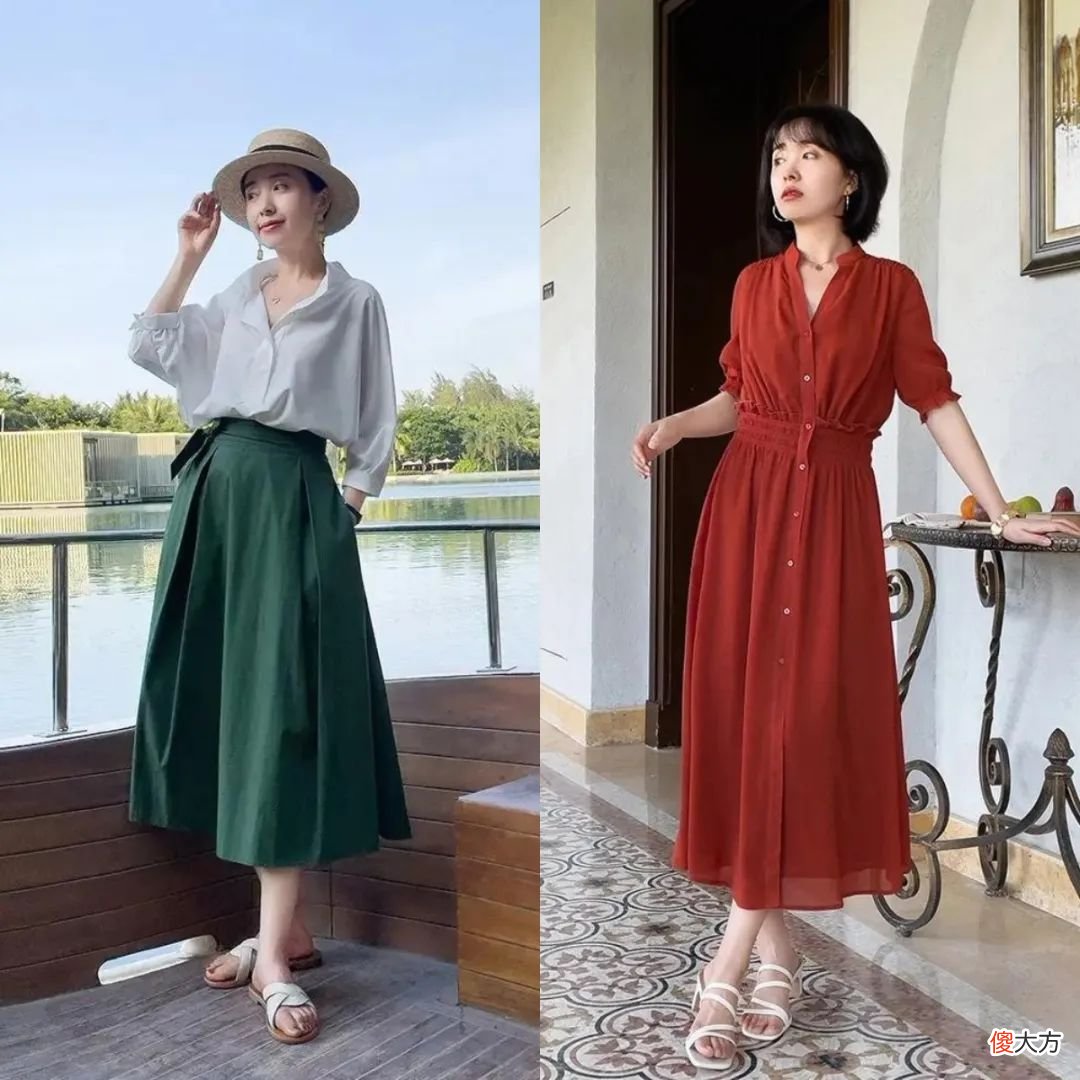 【时尚一点】夏天来了穿裙子，成熟的女人多半喜欢穿半身裙，优雅遮肉又显气质