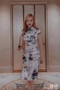 【就爱时尚】马蓉一身山水画塑身旗袍展示得近乎圆满