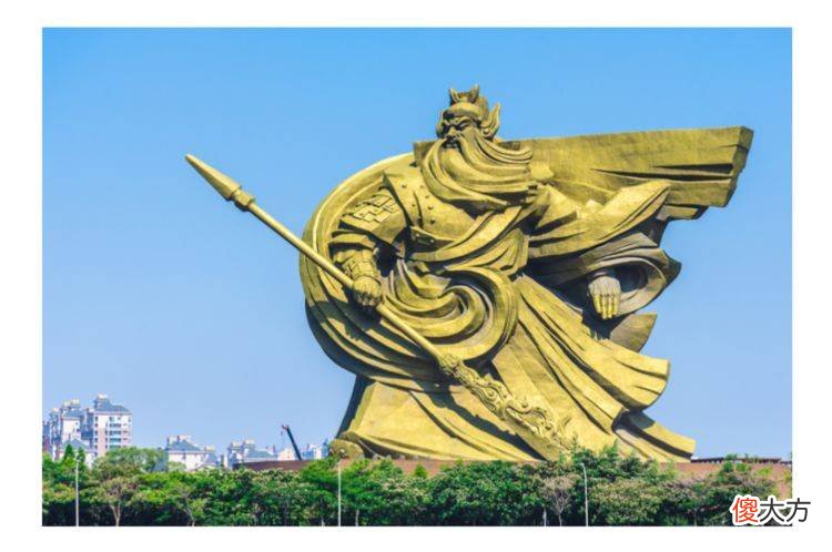 【爱历史】荆州关公雕像，高度将近有50m左右，但是却被一些原因拆除