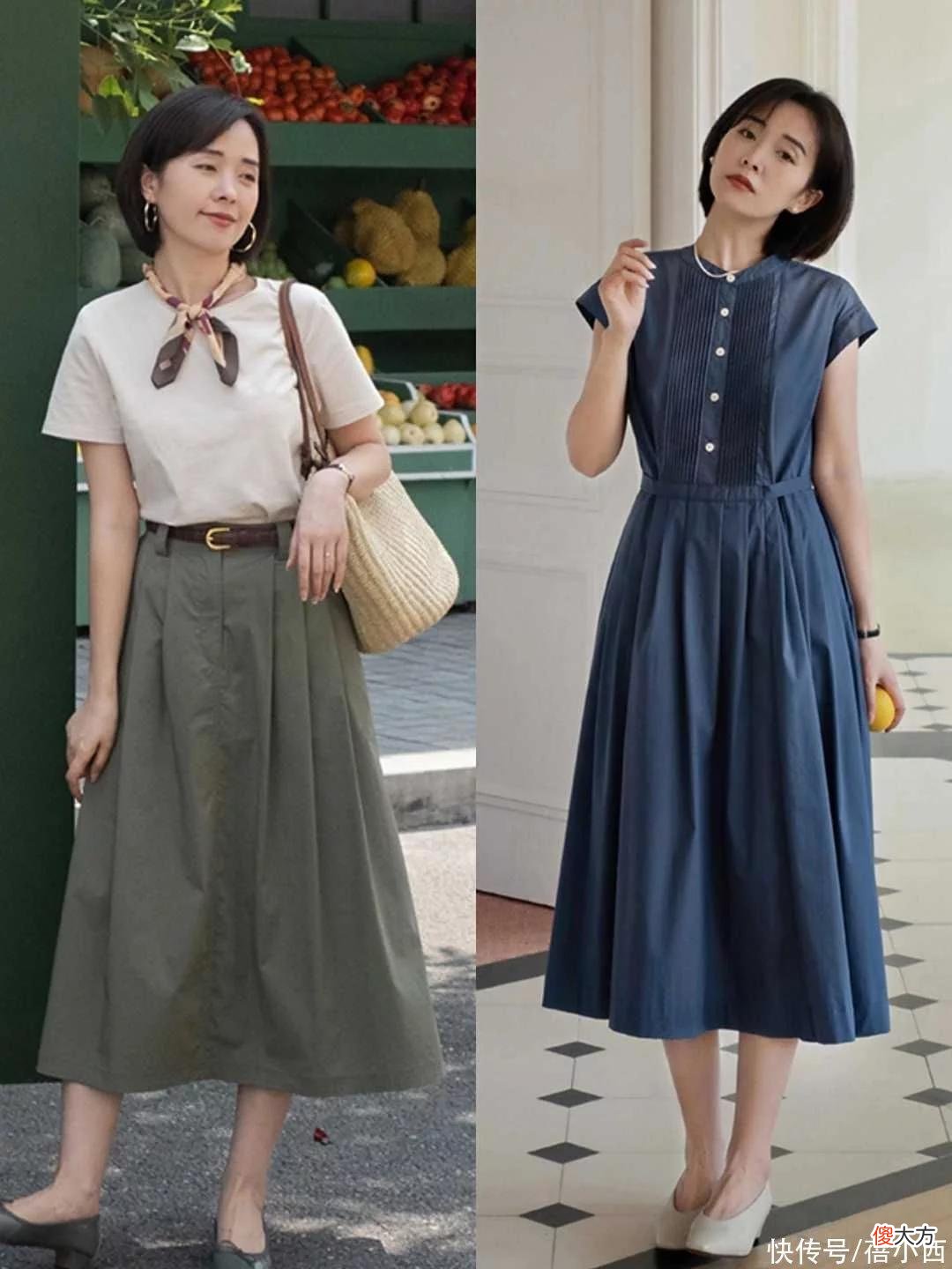 【时尚一点】夏季建议30+女性多穿“半身裙”，搭配针织衫、t恤，优雅到骨子里
