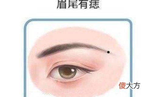 眉毛尾部有痣是什么含义