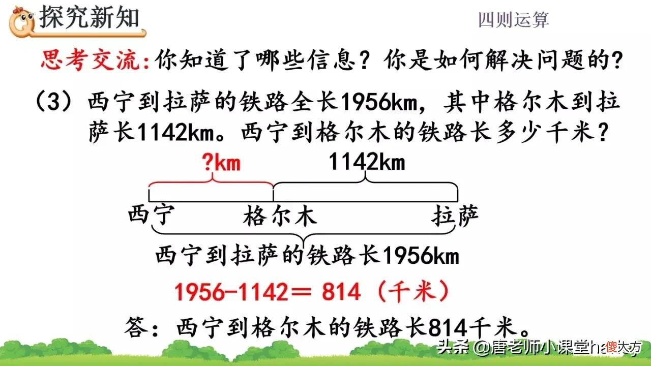 减法的意义和各部分之间的关系讲解 加减法的意义和各部分之间的关系