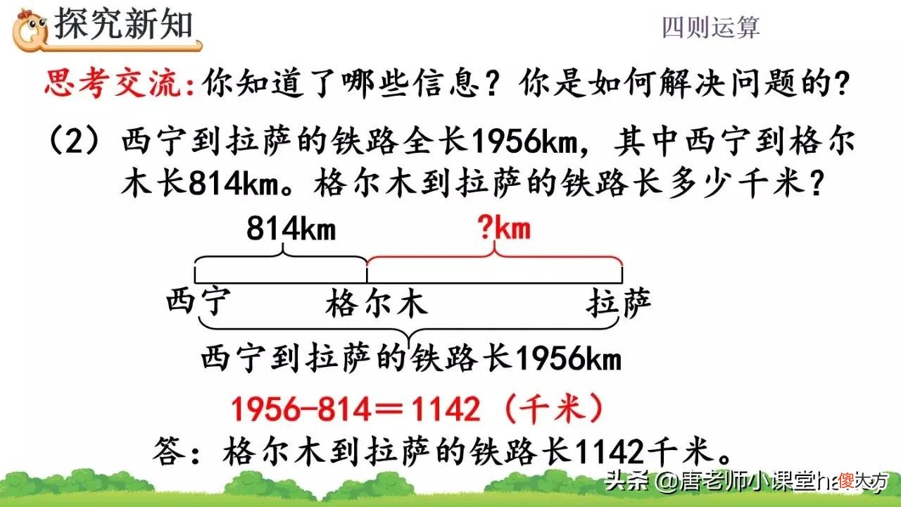 减法的意义和各部分之间的关系讲解 加减法的意义和各部分之间的关系