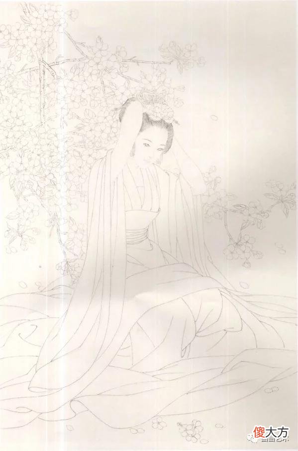 【就爱时尚】图文教程：执扇仕女画法