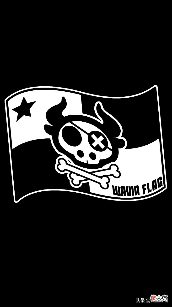 HI BLACK EYE(KULO STAR)潮牌十二生肖系列之丑牛纯黑手机壁纸