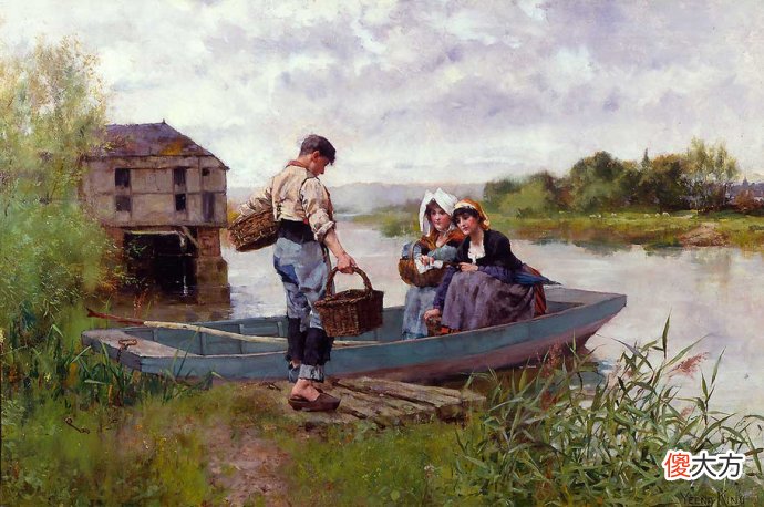 诗情画意的田园生活，英国印象派画家叶德金的唯美油画