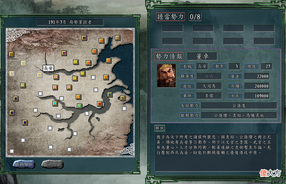 【爱历史】三国志11PK剧本局势掌控者：四大天王，谁才是王中之王？