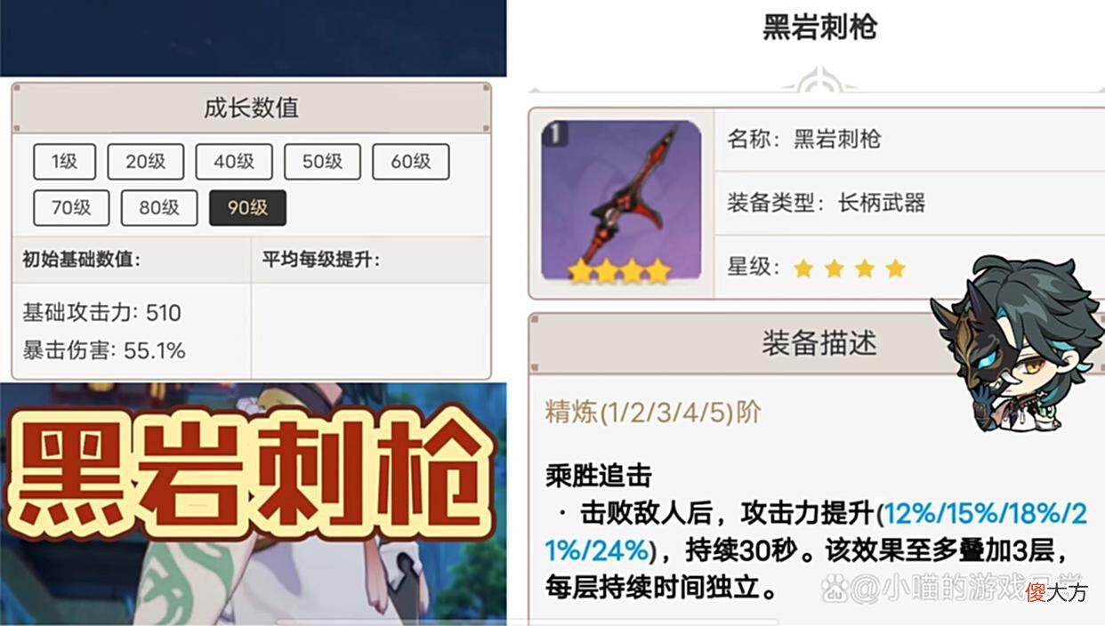 【游戏世界】原神魈最适合的四星武器，千万不要带鱼叉