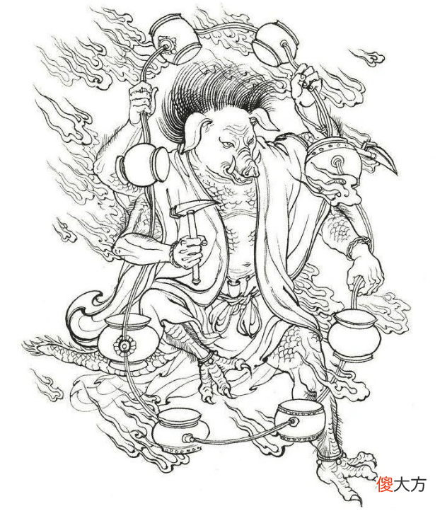 【历史故事】被古人当作第一偶像的雷神，竟被画成猪八戒？ 网友：还是鸟爪