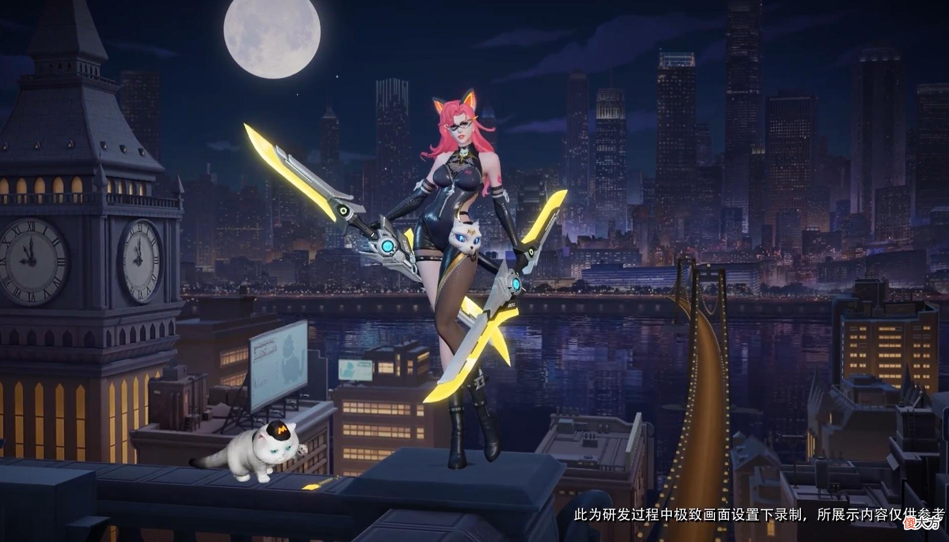 【游戏迷】暗夜猫娘新版形象好美,沈梦溪新皮肤官宣,蓝色火焰巨帅