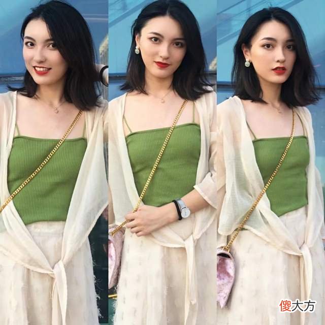 【时尚一点】夏天试试“绿色吊带衫”！显白还有气质，减龄效果真的不错