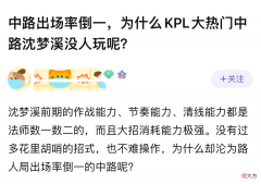 【游戏迷】王者荣耀：沈梦溪在KPL中是大热门，为何平时出场率却倒数第一？