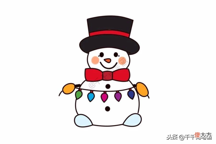 超萌的20种圣诞雪人简笔画 圣诞雪人 简笔画