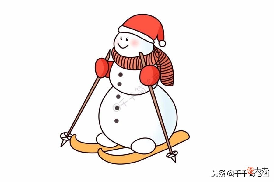 超萌的20种圣诞雪人简笔画 圣诞雪人 简笔画