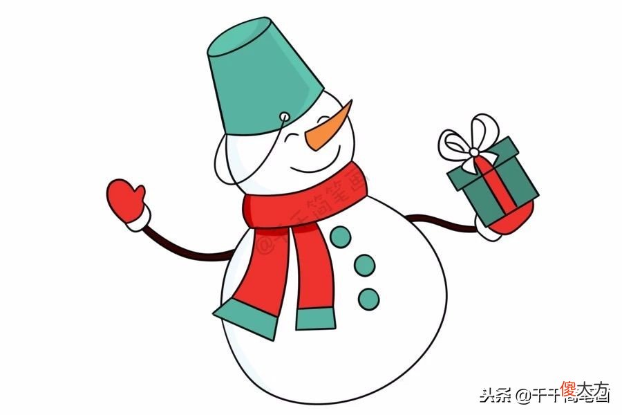 超萌的20种圣诞雪人简笔画 圣诞雪人 简笔画