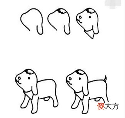 分享一波儿有关狗的简笔画 简笔画,狗狗