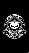 HI BLACK EYE(KULO STAR)潮牌十二生肖系列之申猴纯黑手机壁纸