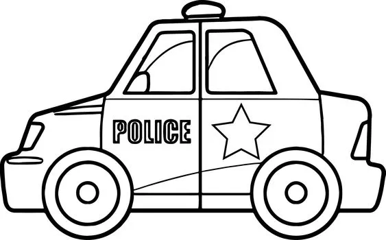 如何画警察和警车简笔画 警察和警车怎么画,简笔