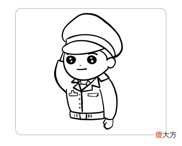 如何画警察和警车简笔画 警察和警车怎么画,简笔