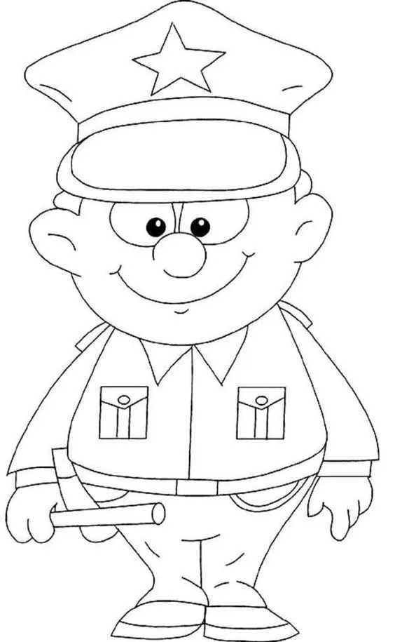 如何画警察和警车简笔画 警察和警车怎么画,简笔