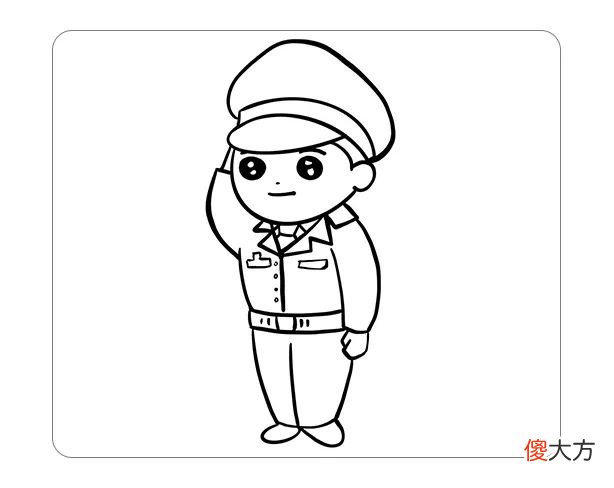 如何画警察和警车简笔画 警察和警车怎么画,简笔