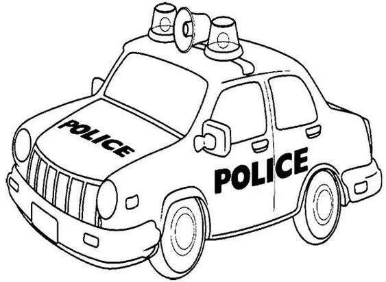 如何画警察和警车简笔画 警察和警车怎么画,简笔