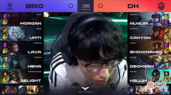 【游戏世界】LOL-LCK：LCK惊现34分钟一血究极运营局，DK有惊无险2:0战胜BRO