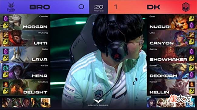 【游戏世界】LOL-LCK：LCK惊现34分钟一血究极运营局，DK有惊无险2:0战胜BRO
