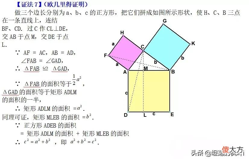 勾股定理的16种证明方法 勾股定理的十六种证明方法