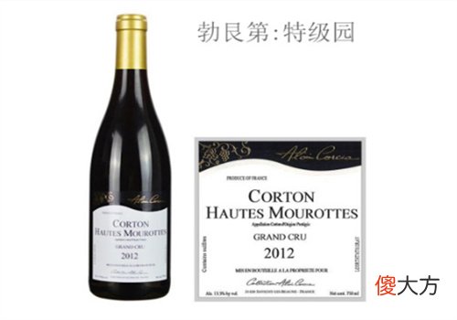 科尔登特级园 科奇亚酒庄上莫洛红葡萄酒2012年价格多少钱？