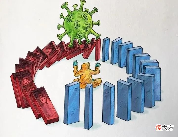 画出人们面对新冠病毒的表现 画一幅关于新冠病毒