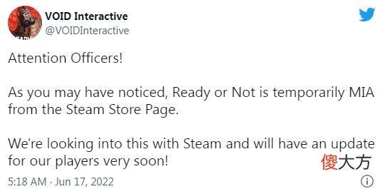 【游戏迷】《严阵以待》遭steam下架或与近日添加到游戏内容有关