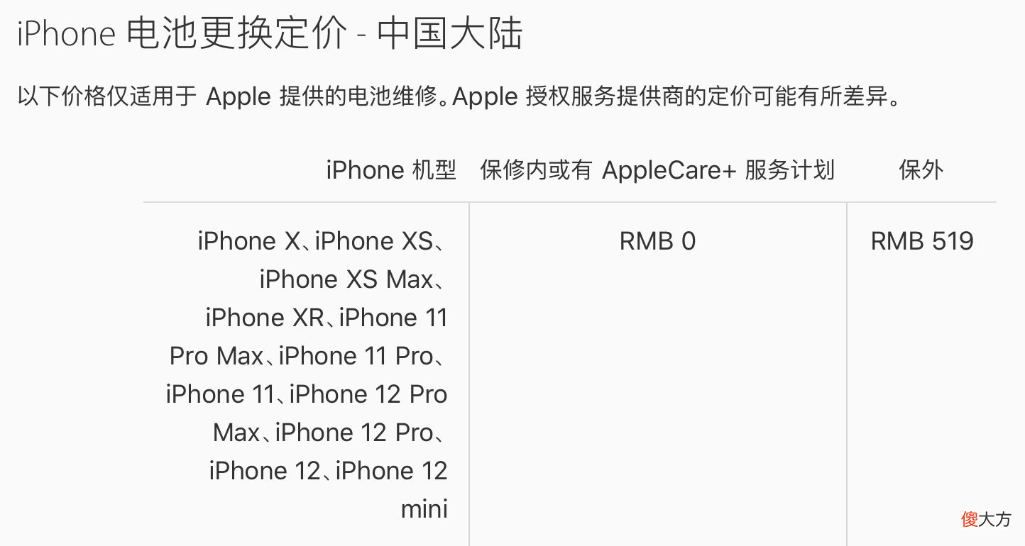 519元更换iPhone原厂电池 苹果更换电池519元